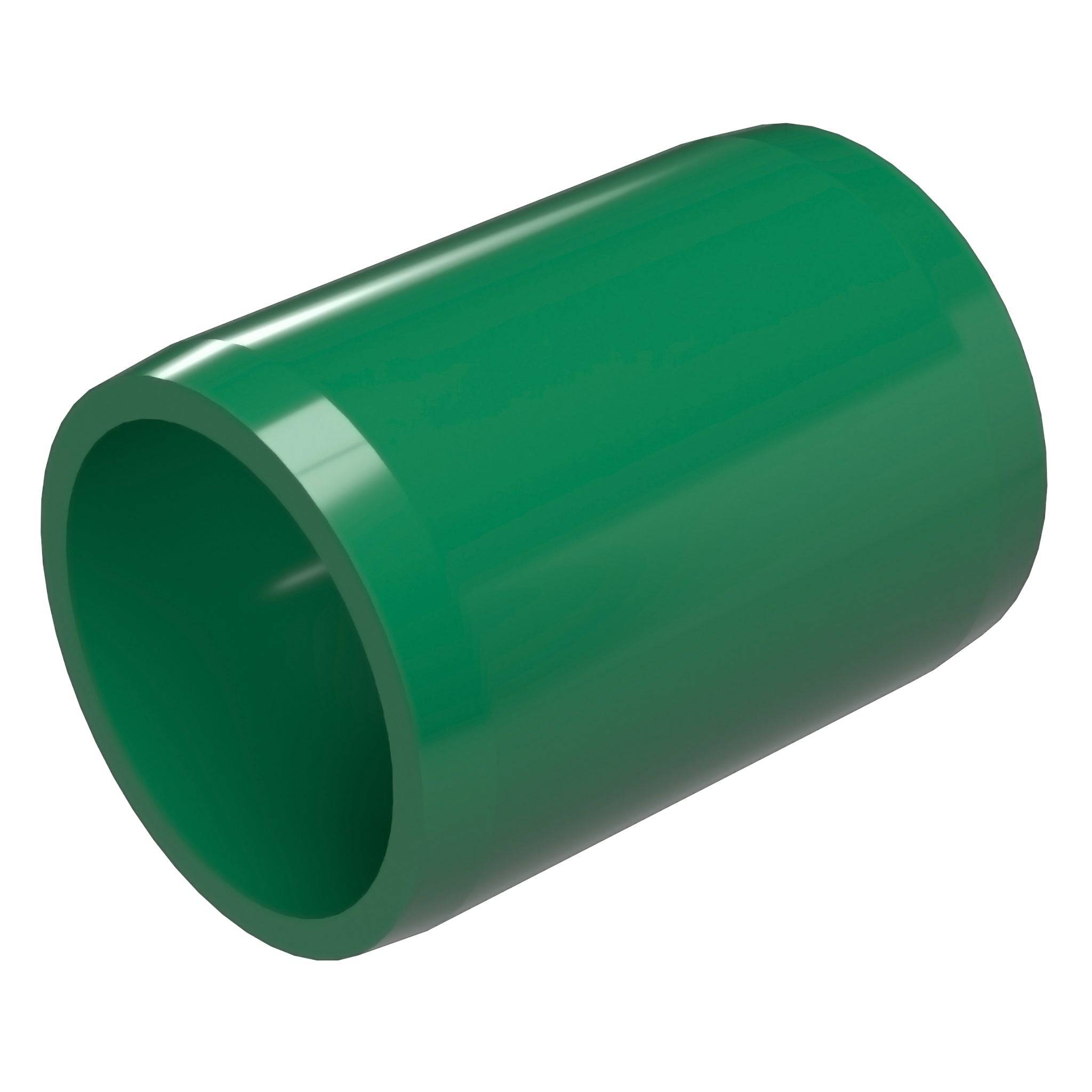 1-1/2 in. External Furniture Grade PVC Coupling - Green - FORMUFIT