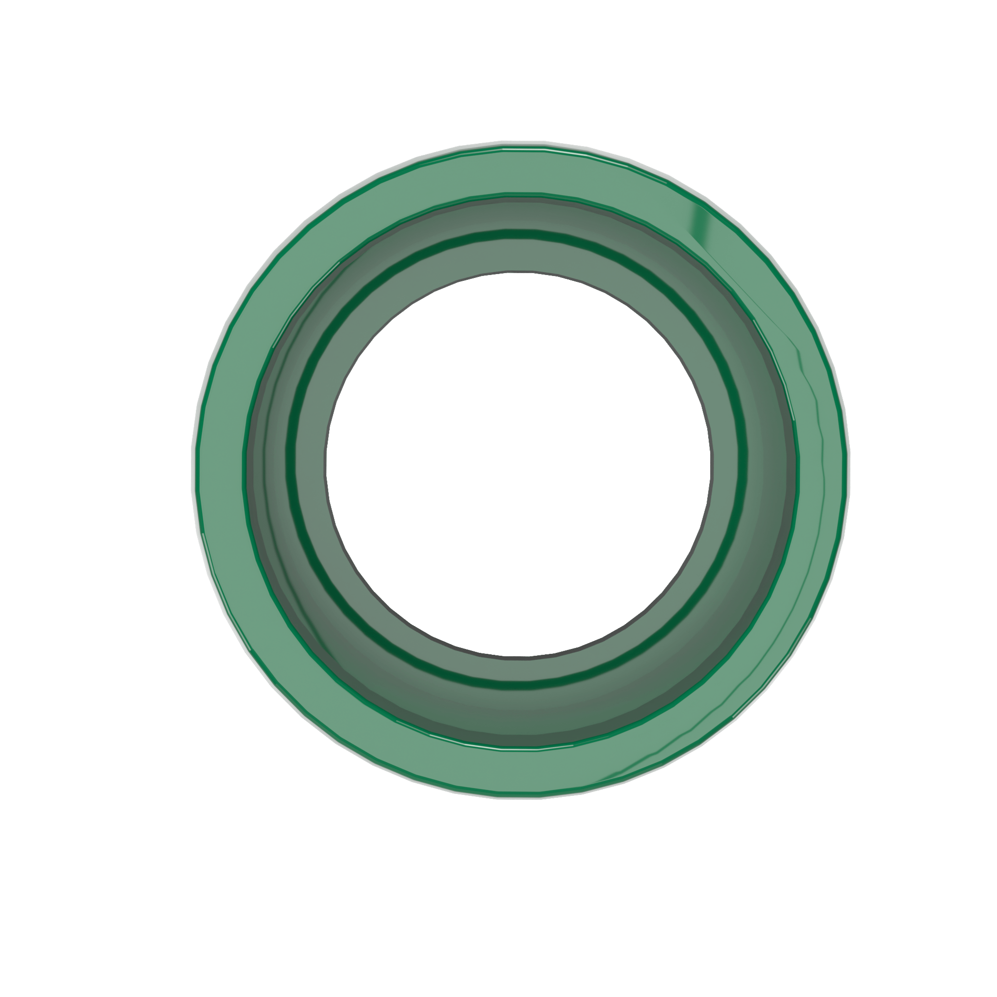 1-1/2 in. External Furniture Grade PVC Coupling - Green - FORMUFIT