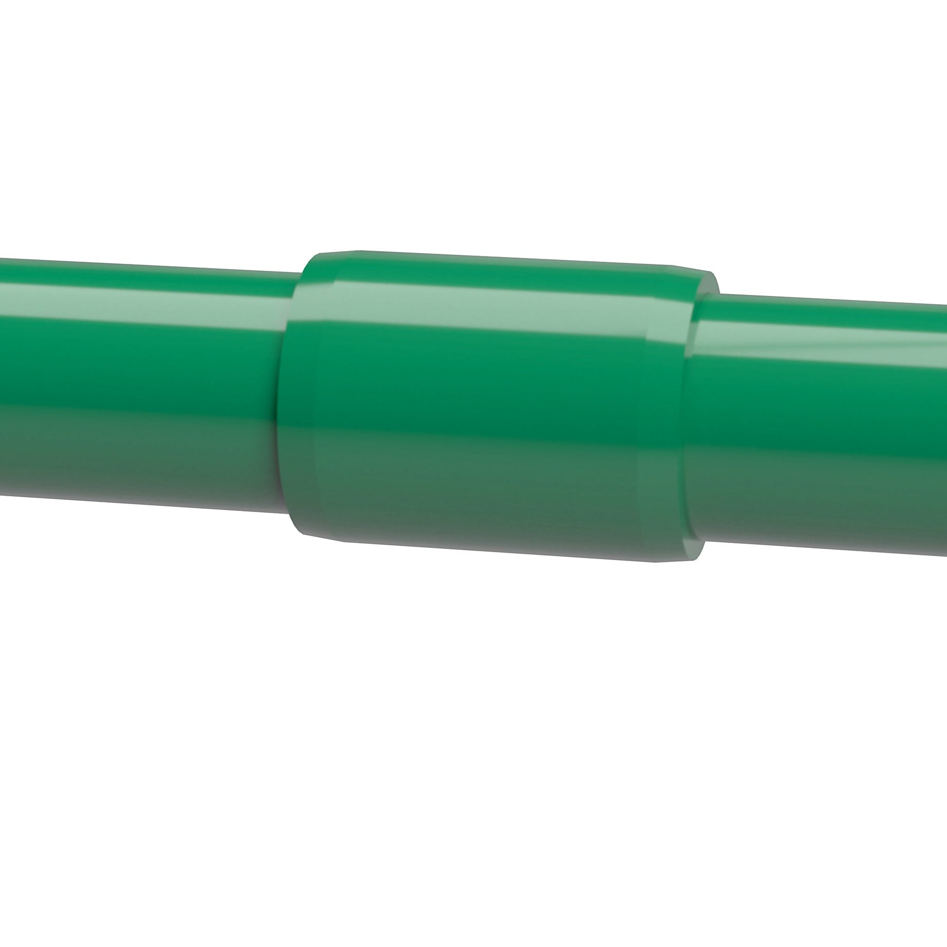 1-1/2 in. External Furniture Grade PVC Coupling - Green - FORMUFIT