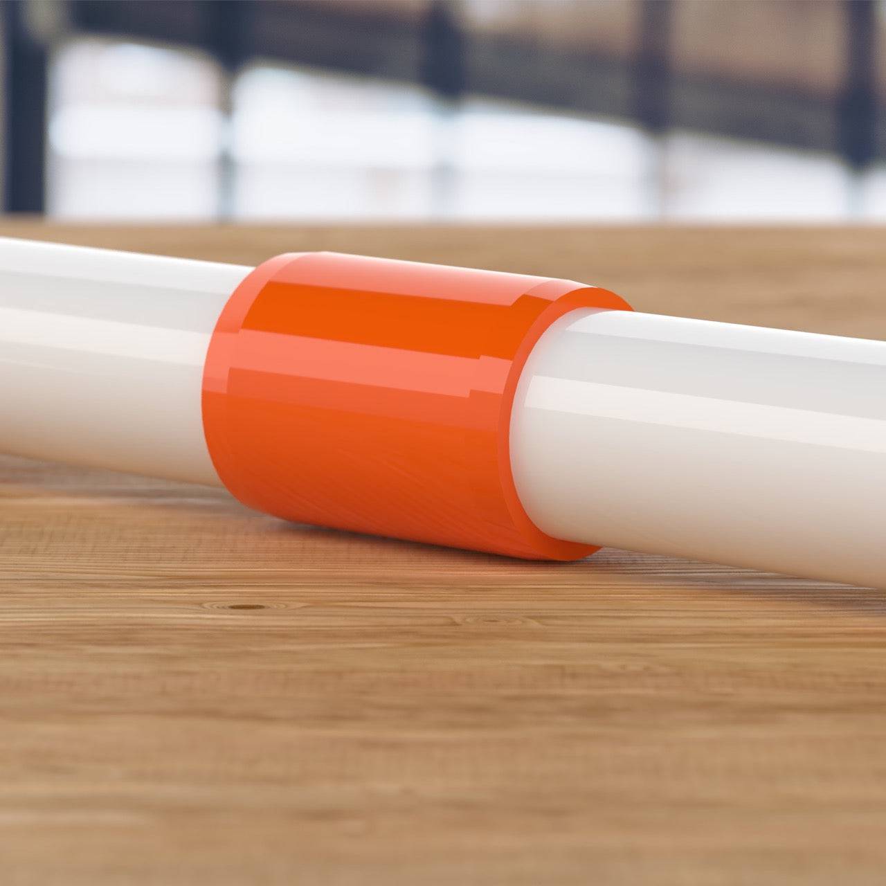 1-1/2 in. External Furniture Grade PVC Coupling - Orange - FORMUFIT