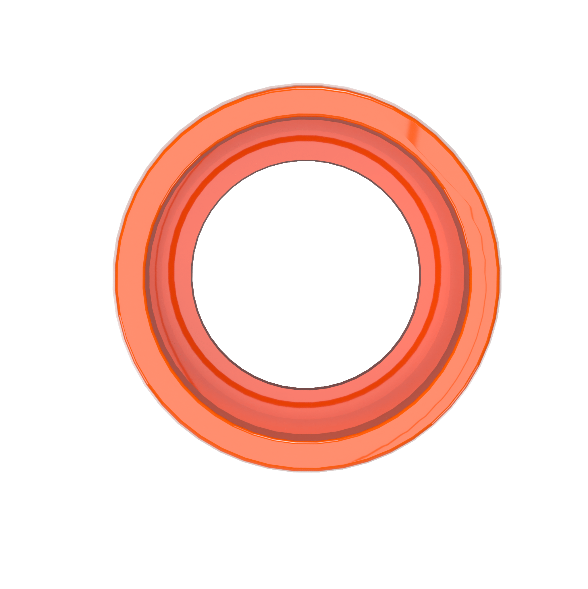 1-1/2 in. External Furniture Grade PVC Coupling - Orange - FORMUFIT