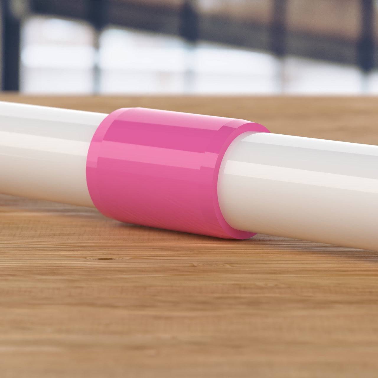 1-1/2 in. External Furniture Grade PVC Coupling - Pink - FORMUFIT