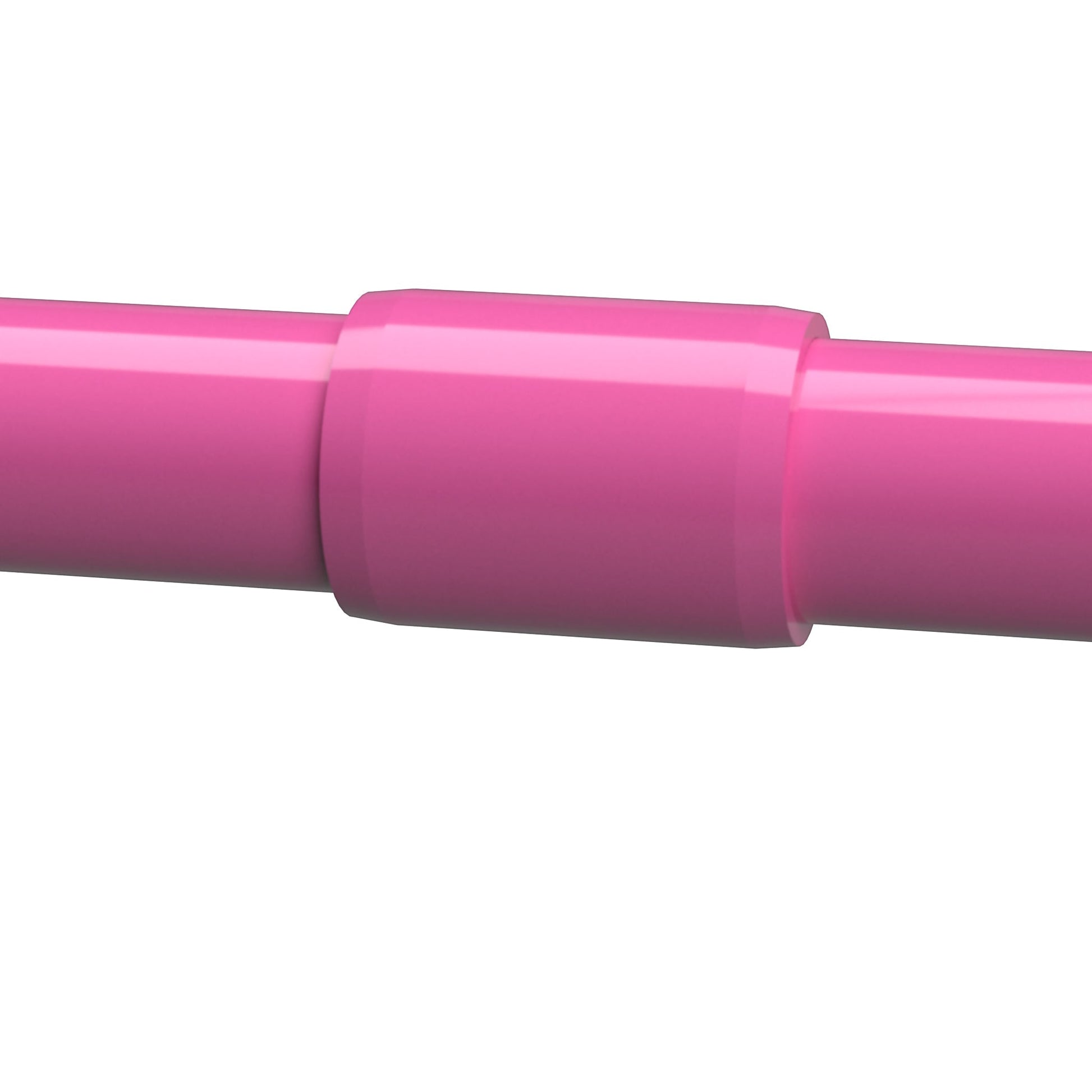 1-1/2 in. External Furniture Grade PVC Coupling - Pink - FORMUFIT