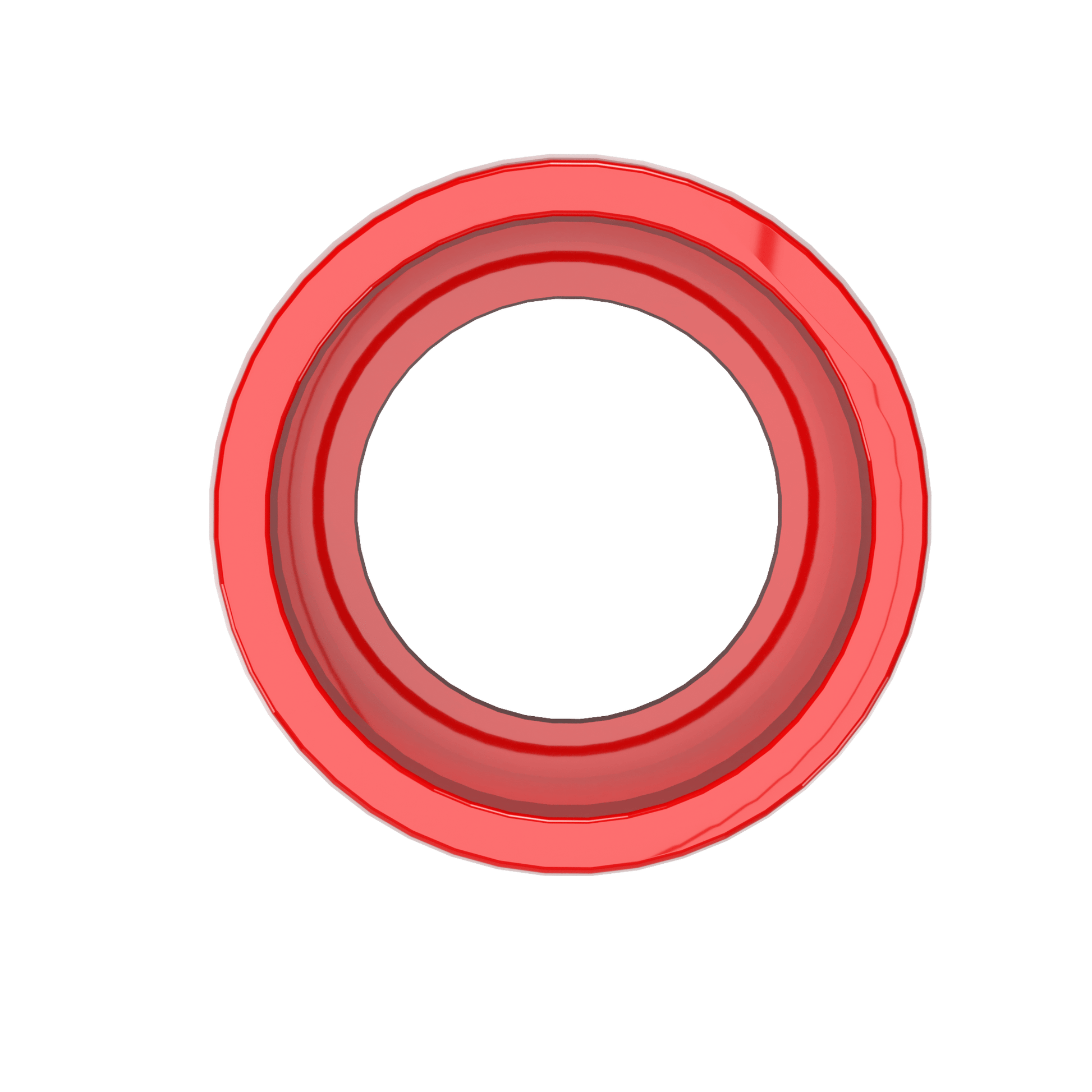 1-1/2 in. External Furniture Grade PVC Coupling - Red - FORMUFIT