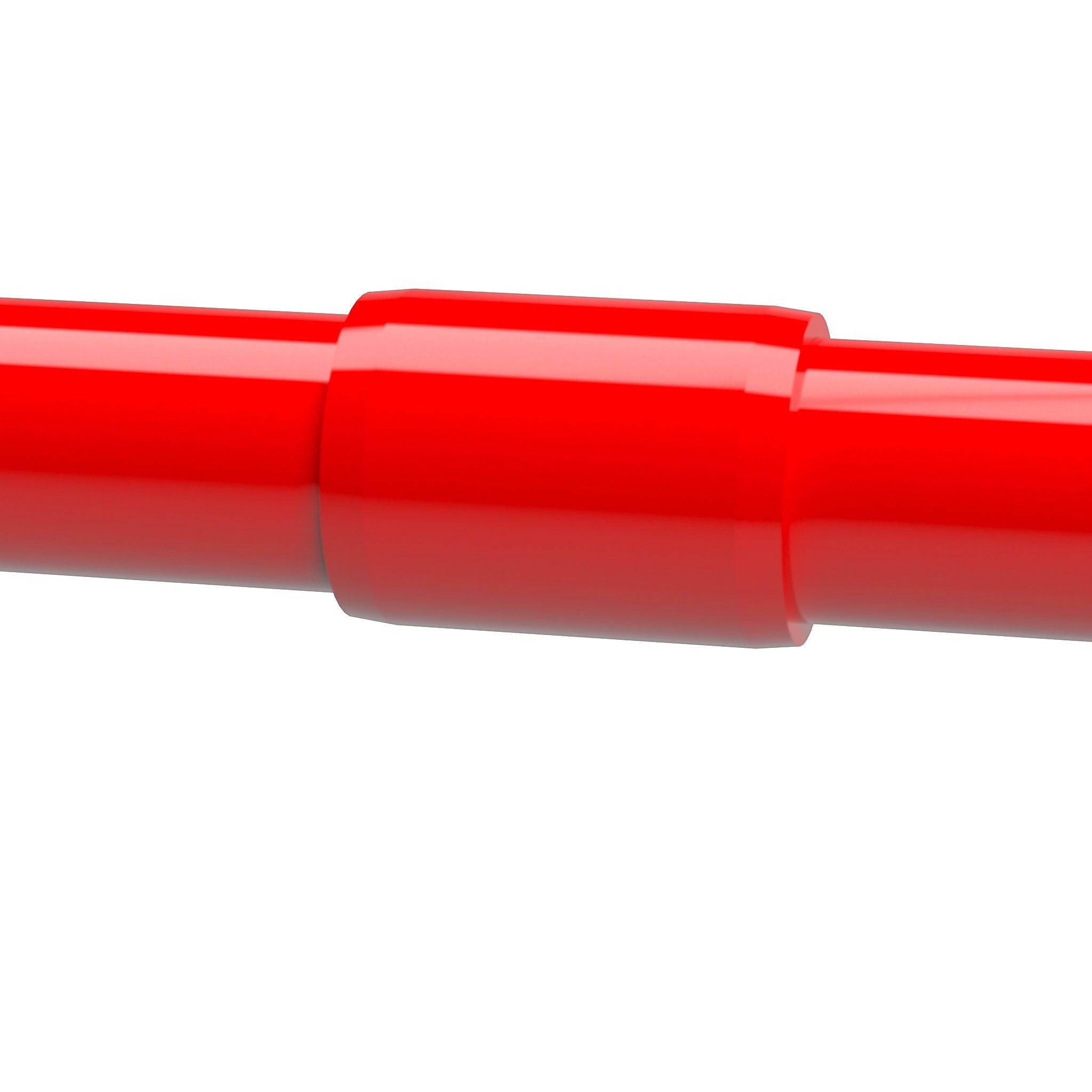 1-1/2 in. External Furniture Grade PVC Coupling - Red - FORMUFIT