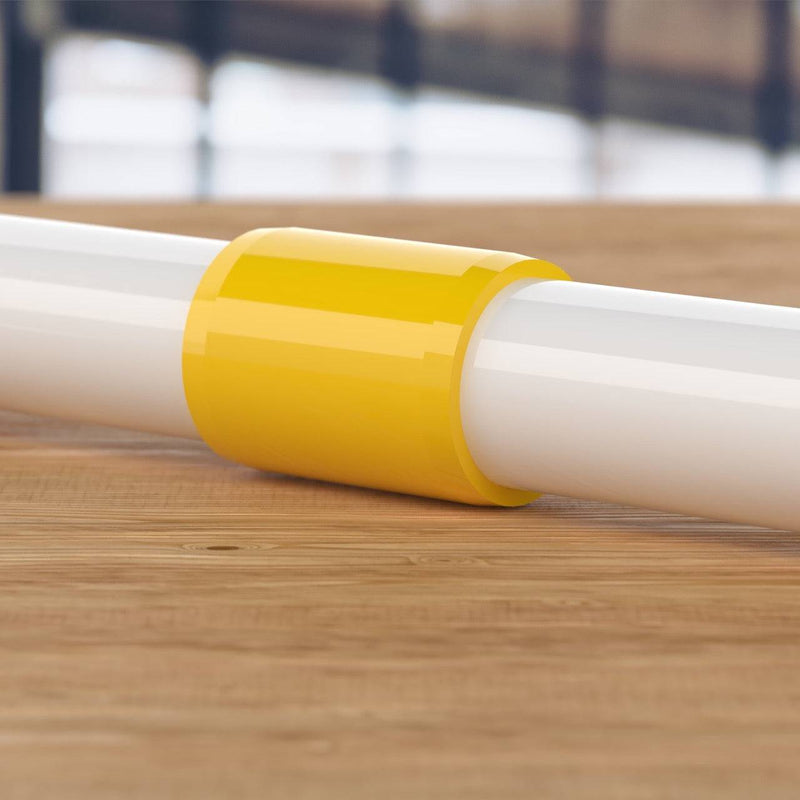 Load image into Gallery viewer, 1-1/2 in. External Furniture Grade PVC Coupling - Yellow - FORMUFIT
