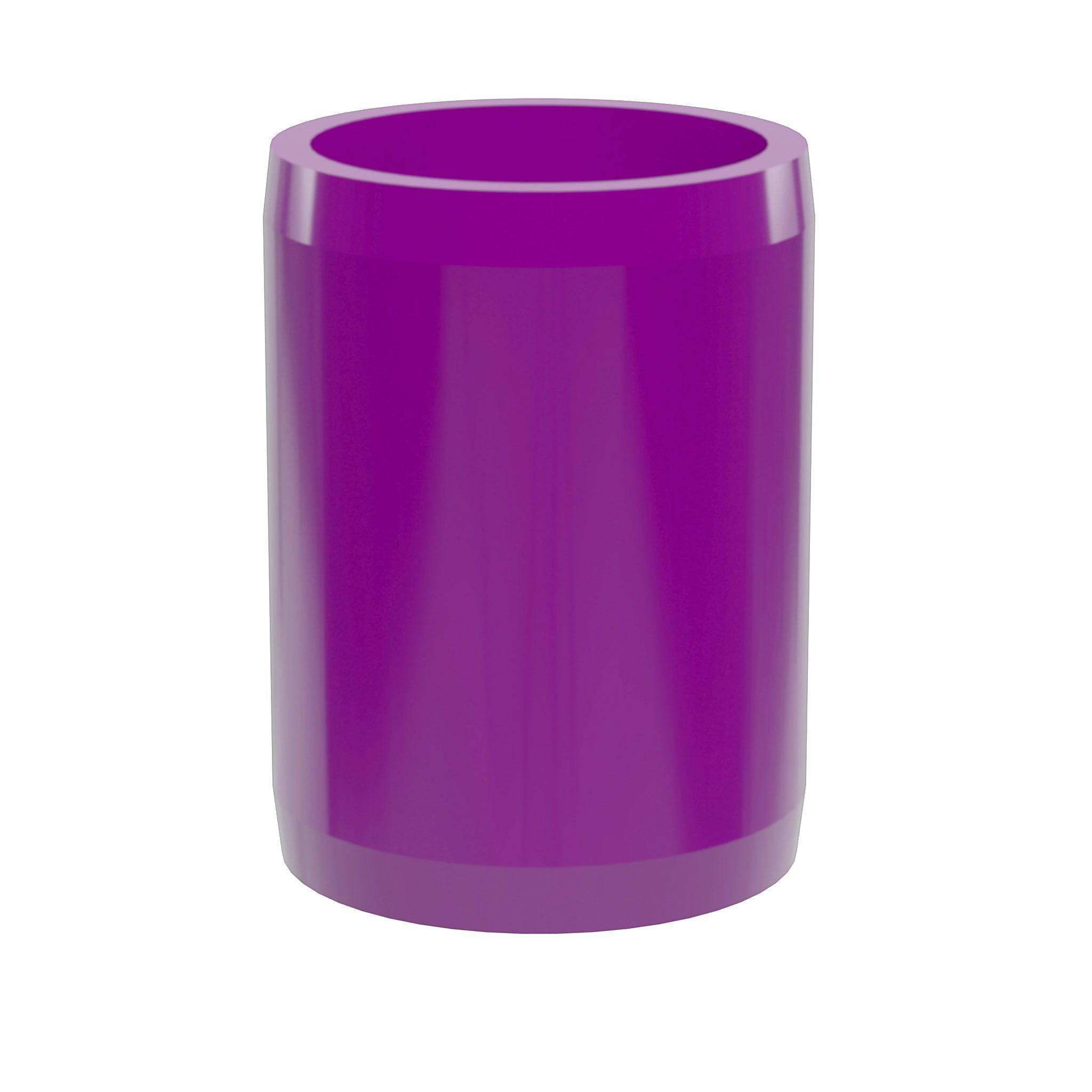 1-1/4 in. External Furniture Grade PVC Coupling - Purple - FORMUFIT