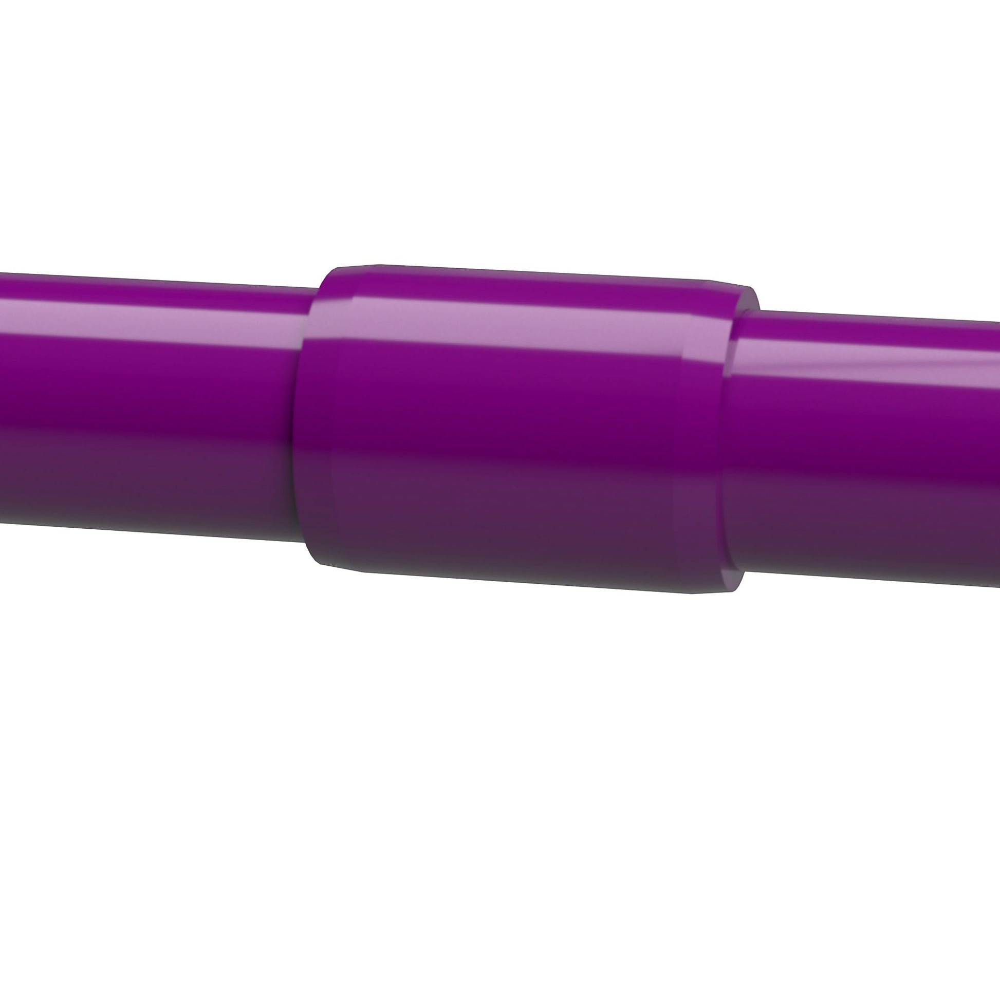 1-1/4 in. External Furniture Grade PVC Coupling - Purple - FORMUFIT