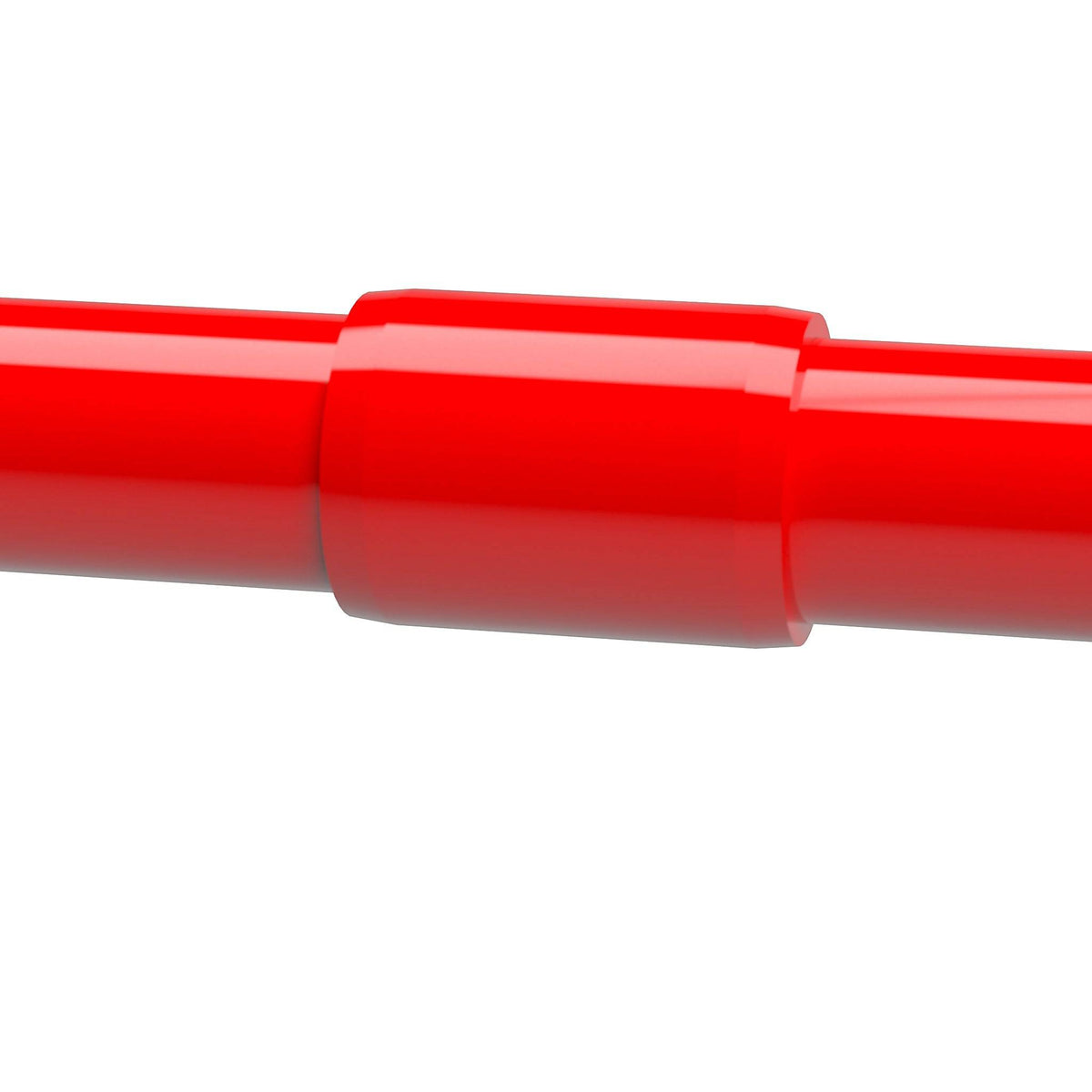 1-1/4 in. External Furniture Grade PVC Coupling - Red | FORMUFIT