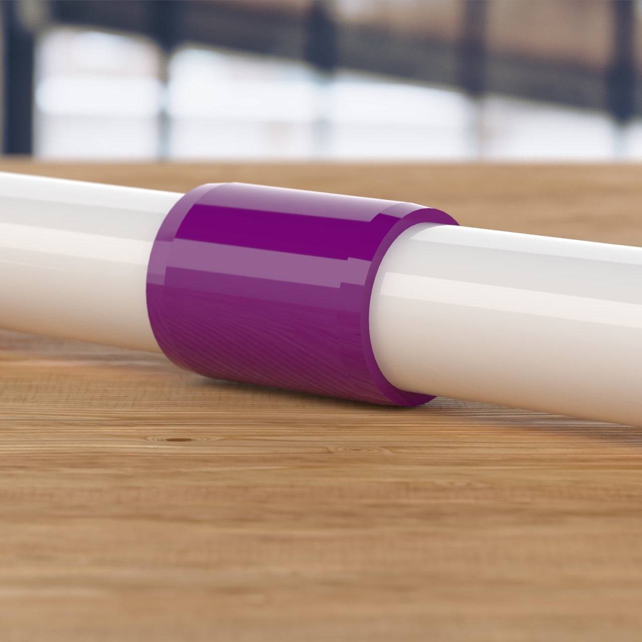 1/2 in. External Furniture Grade PVC Coupling - Purple - FORMUFIT