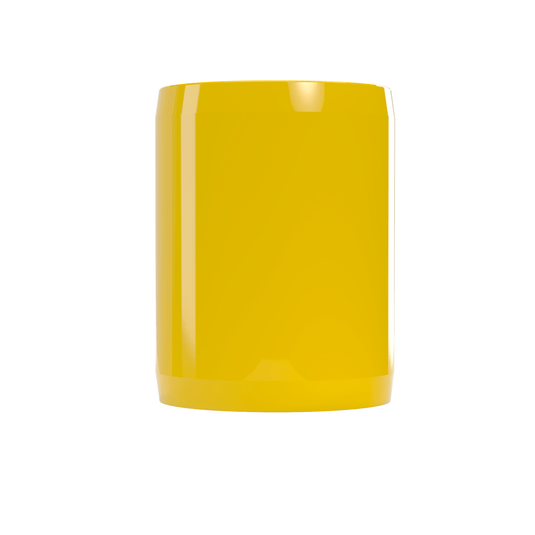 1/2 in. External Furniture Grade PVC Coupling - Yellow - FORMUFIT