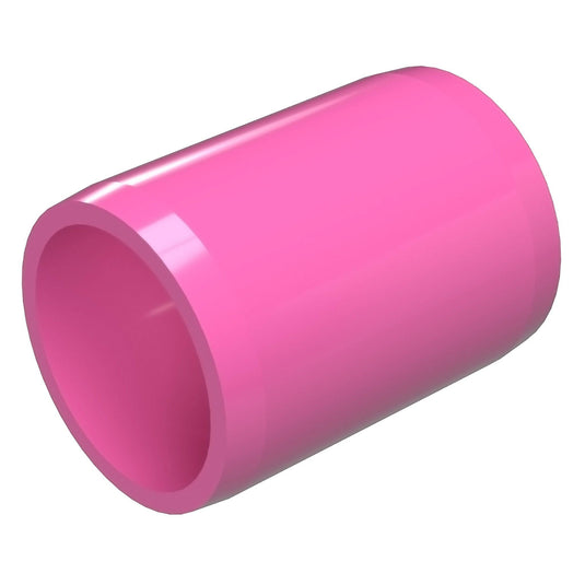 1 in. External Furniture Grade PVC Coupling - Pink - FORMUFIT