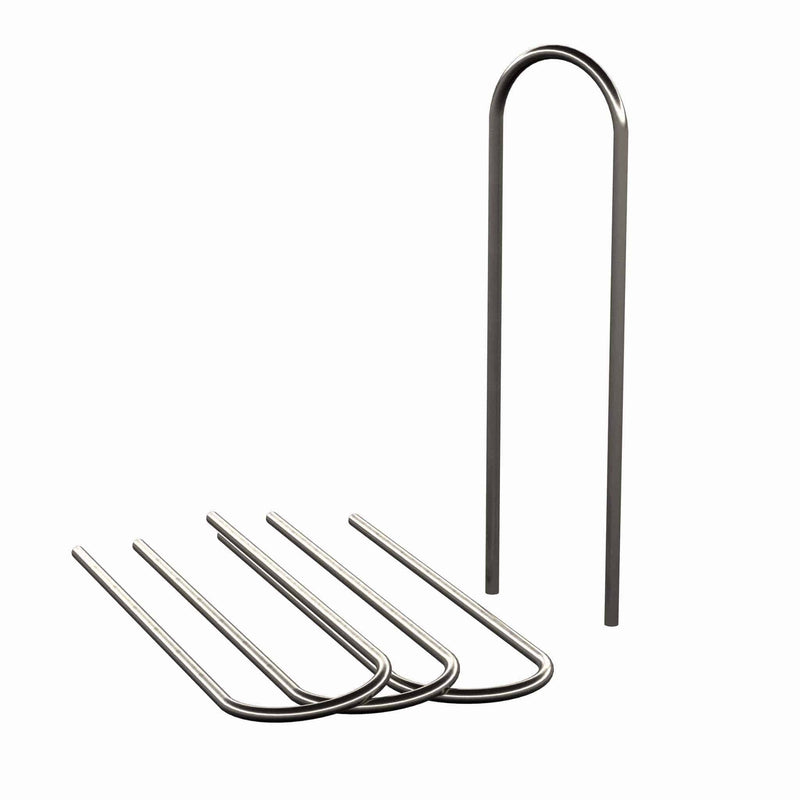 Load image into Gallery viewer, 8&quot; Galvanized Base Support U-Stakes, 6 Guage Wire (4-Pack) - FORMUFIT
