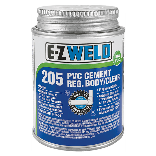 E-Z Weld Clear PVC Cement (2 oz.) - FORMUFIT