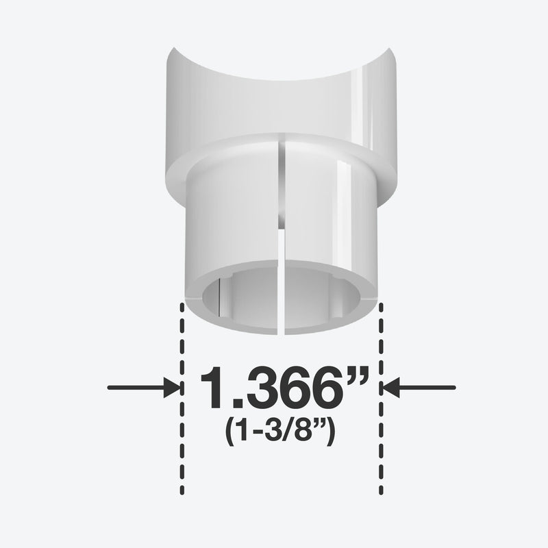 Load image into Gallery viewer, 1-1/4 in. Fishmouth Furniture Grade PVC Adapter - White - FORMUFIT
