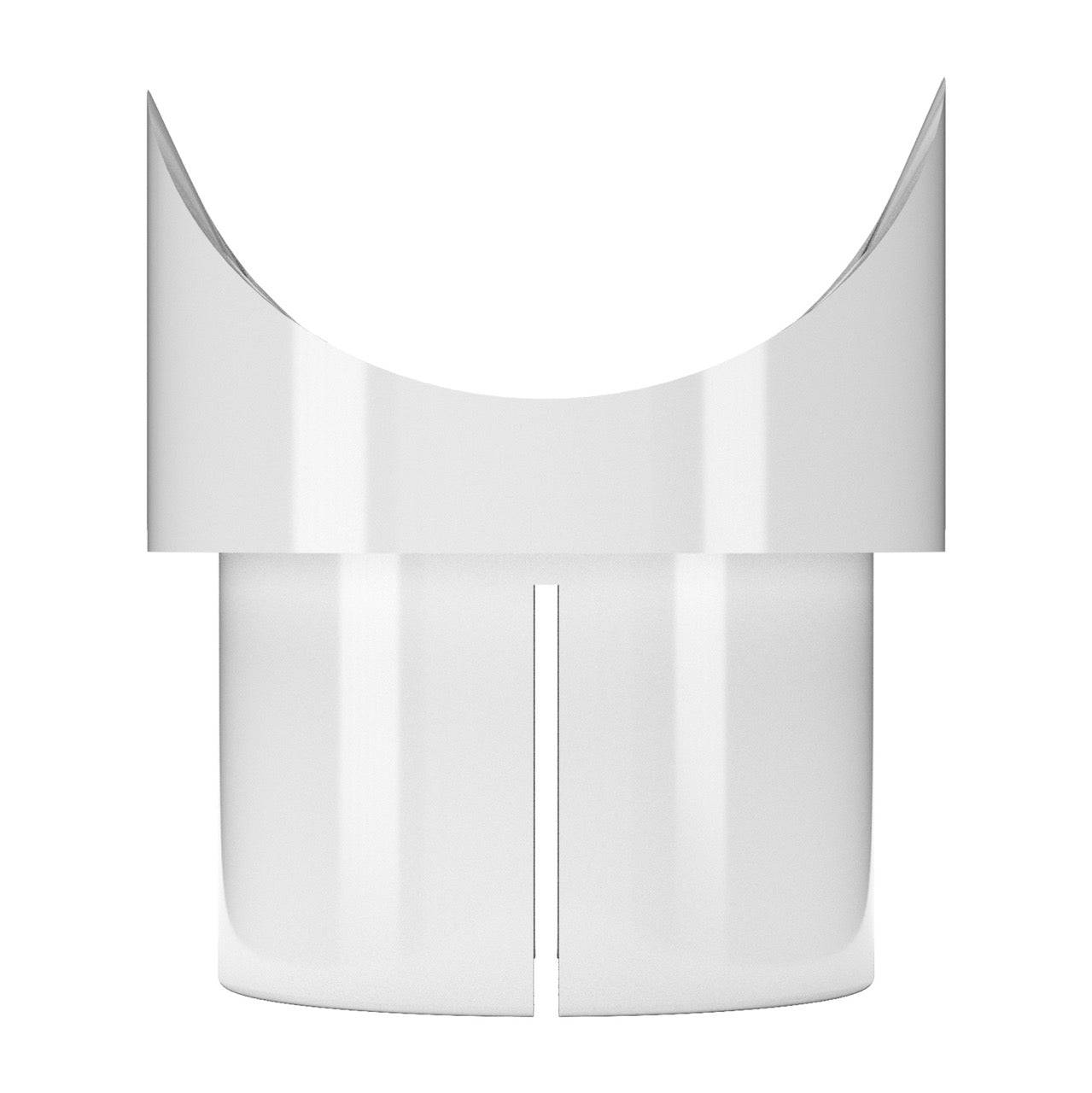 1-1/4 in. Fishmouth Furniture Grade PVC Adapter - White - FORMUFIT