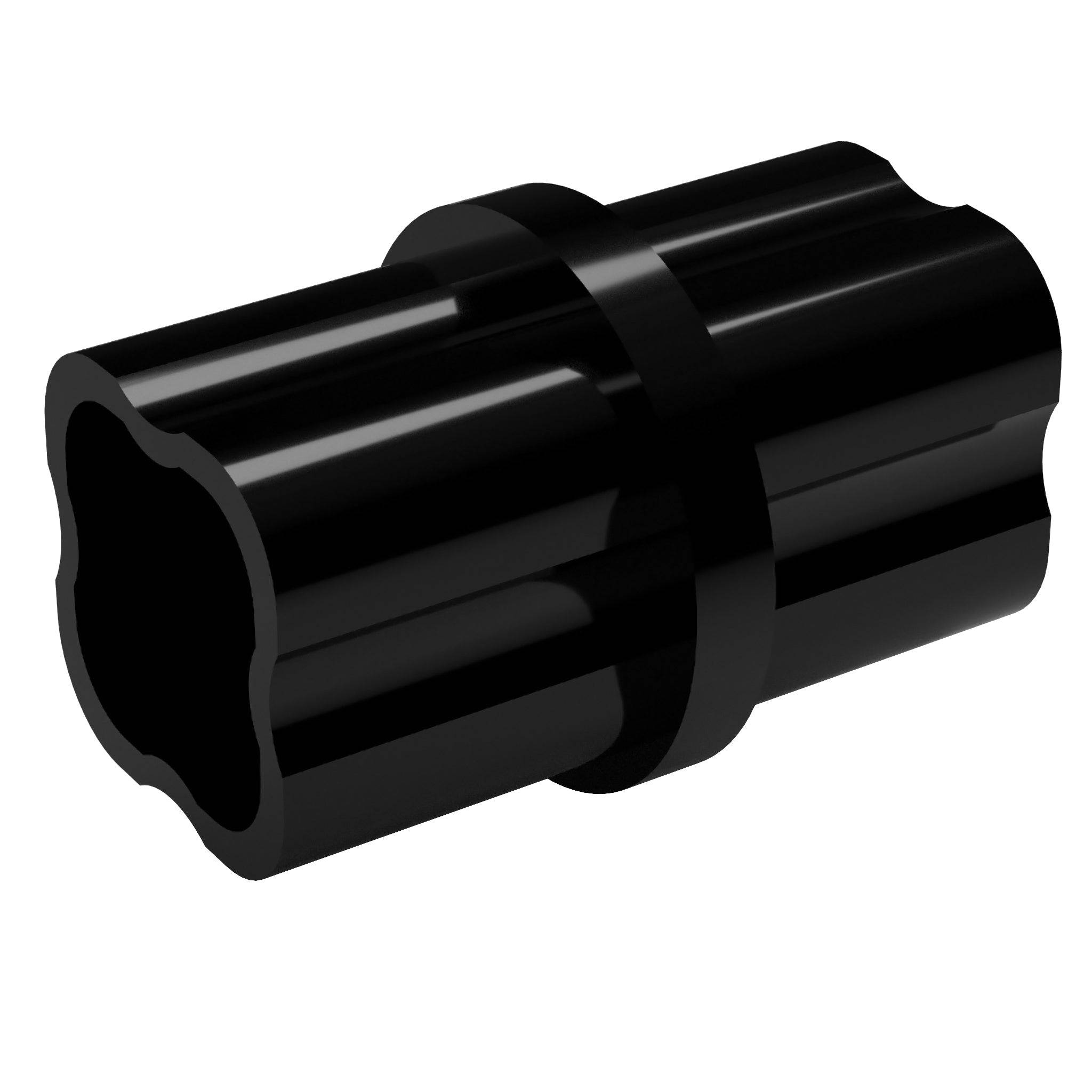 1-1/4 in. Internal Furniture Grade PVC Coupling - Black - FORMUFIT