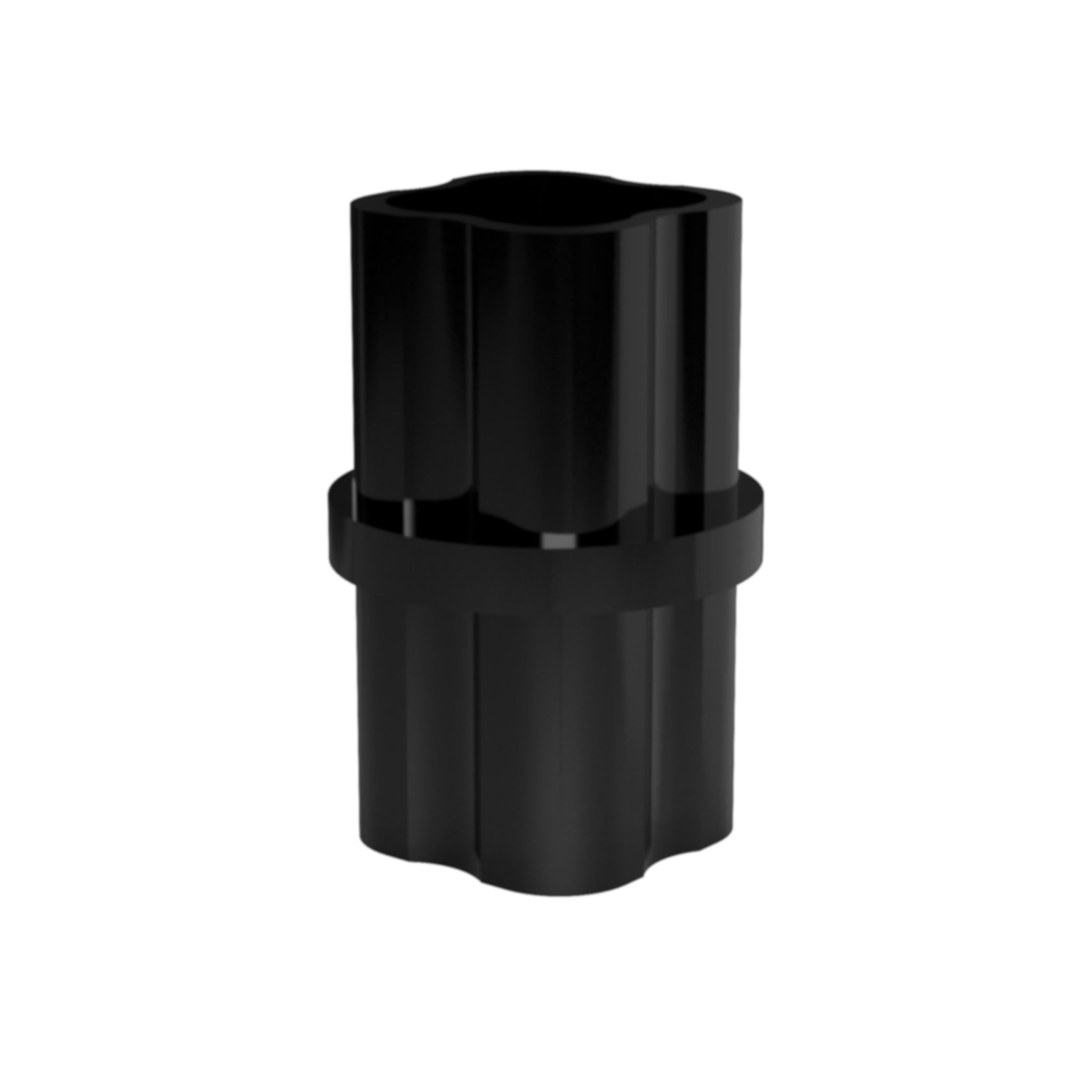 1-1/4 in. Internal Furniture Grade PVC Coupling - Black - FORMUFIT