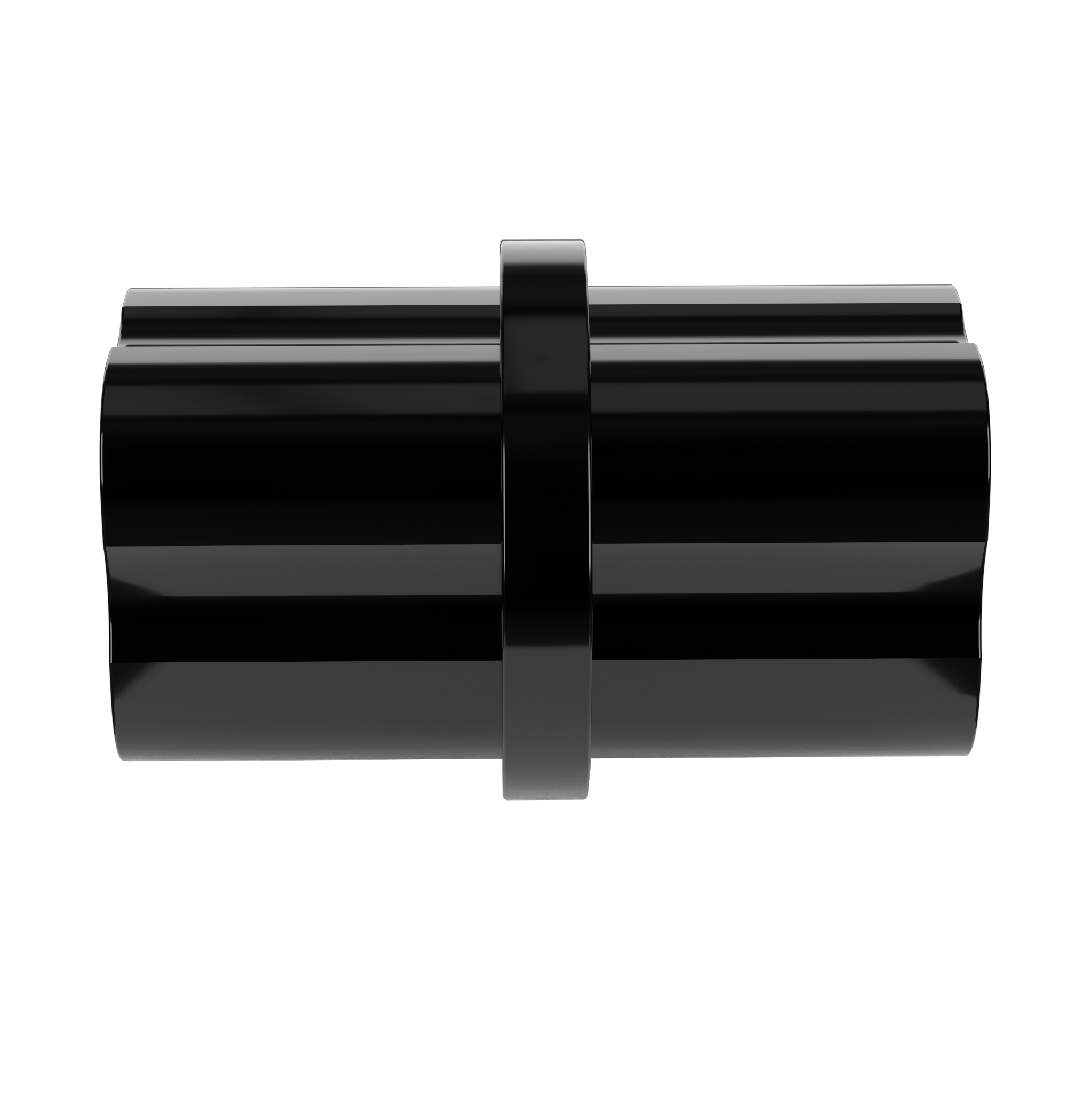 1-1/4 in. Internal Furniture Grade PVC Coupling - Black - FORMUFIT