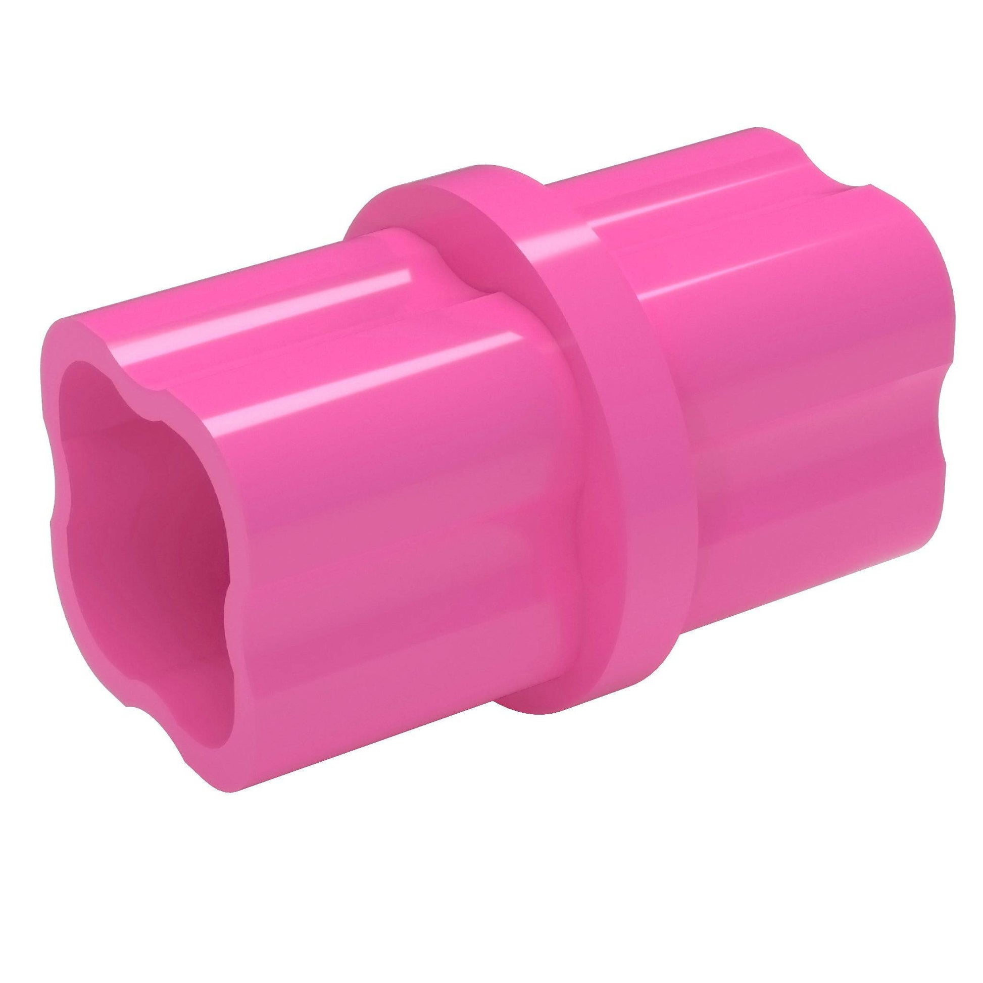 1-1/4 in. Internal Furniture Grade PVC Coupling - Pink - FORMUFIT