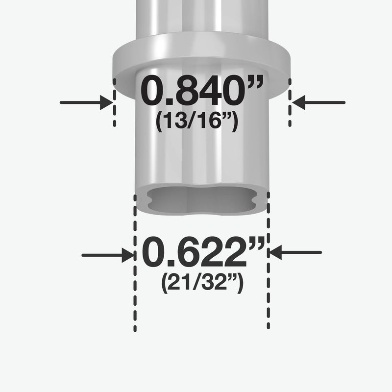 Load image into Gallery viewer, 1/2 in. Internal Furniture Grade PVC Coupling - Gray - FORMUFIT
