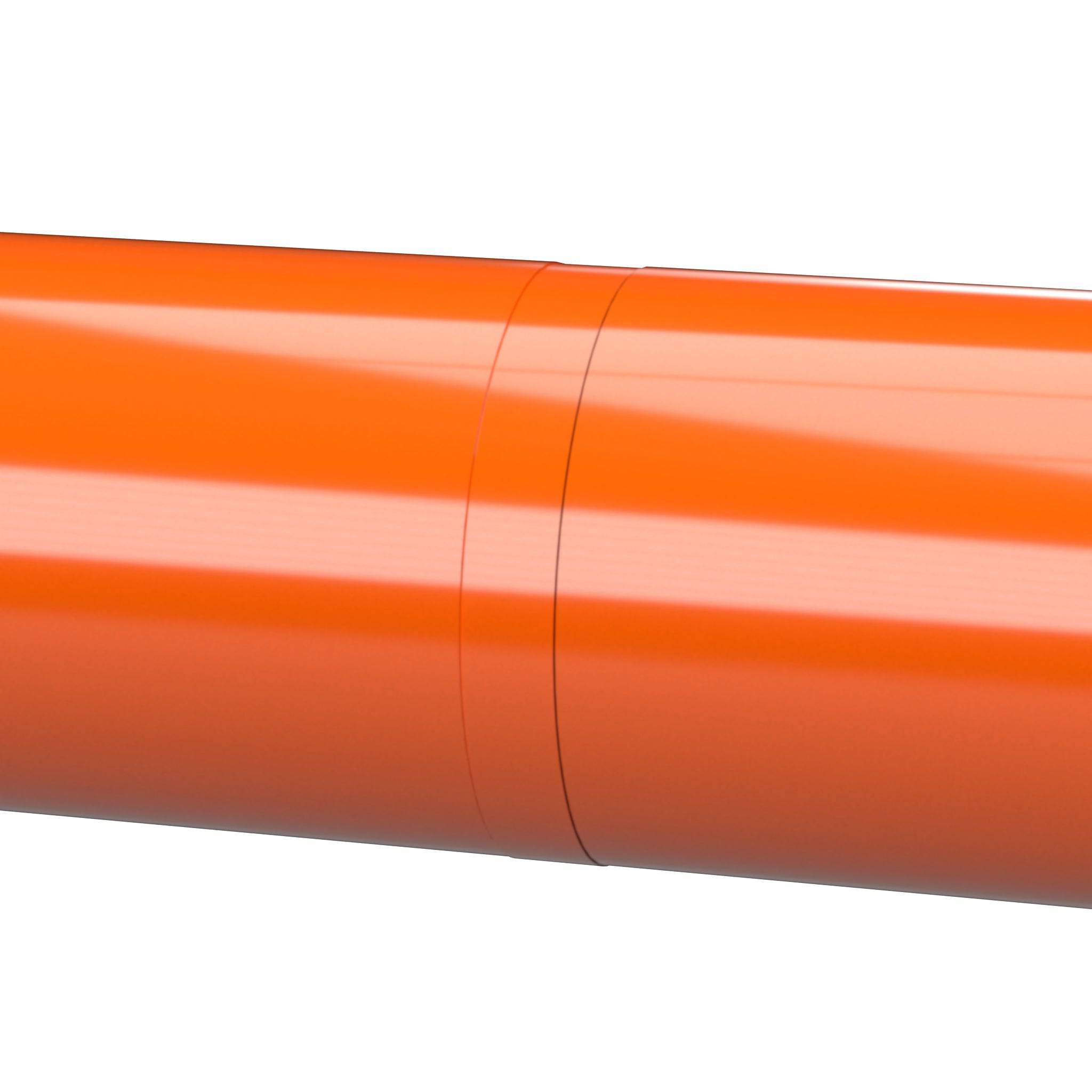 1/2 in. Internal Furniture Grade PVC Coupling - Orange - FORMUFIT