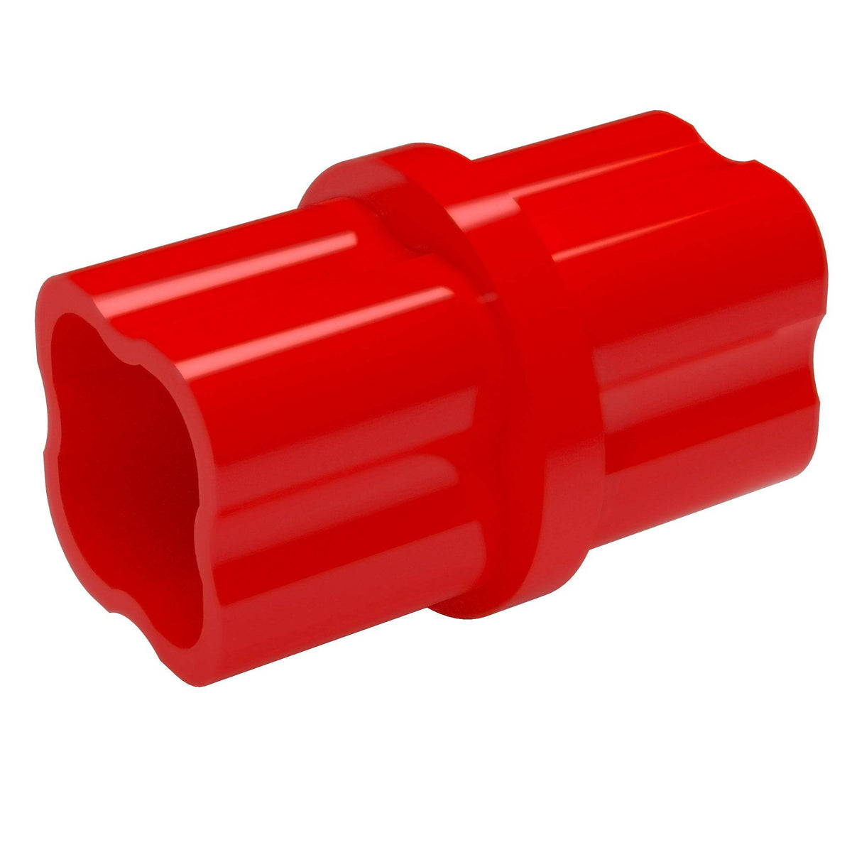 1/2 in. Internal Furniture Grade PVC Coupling - Red | FORMUFIT