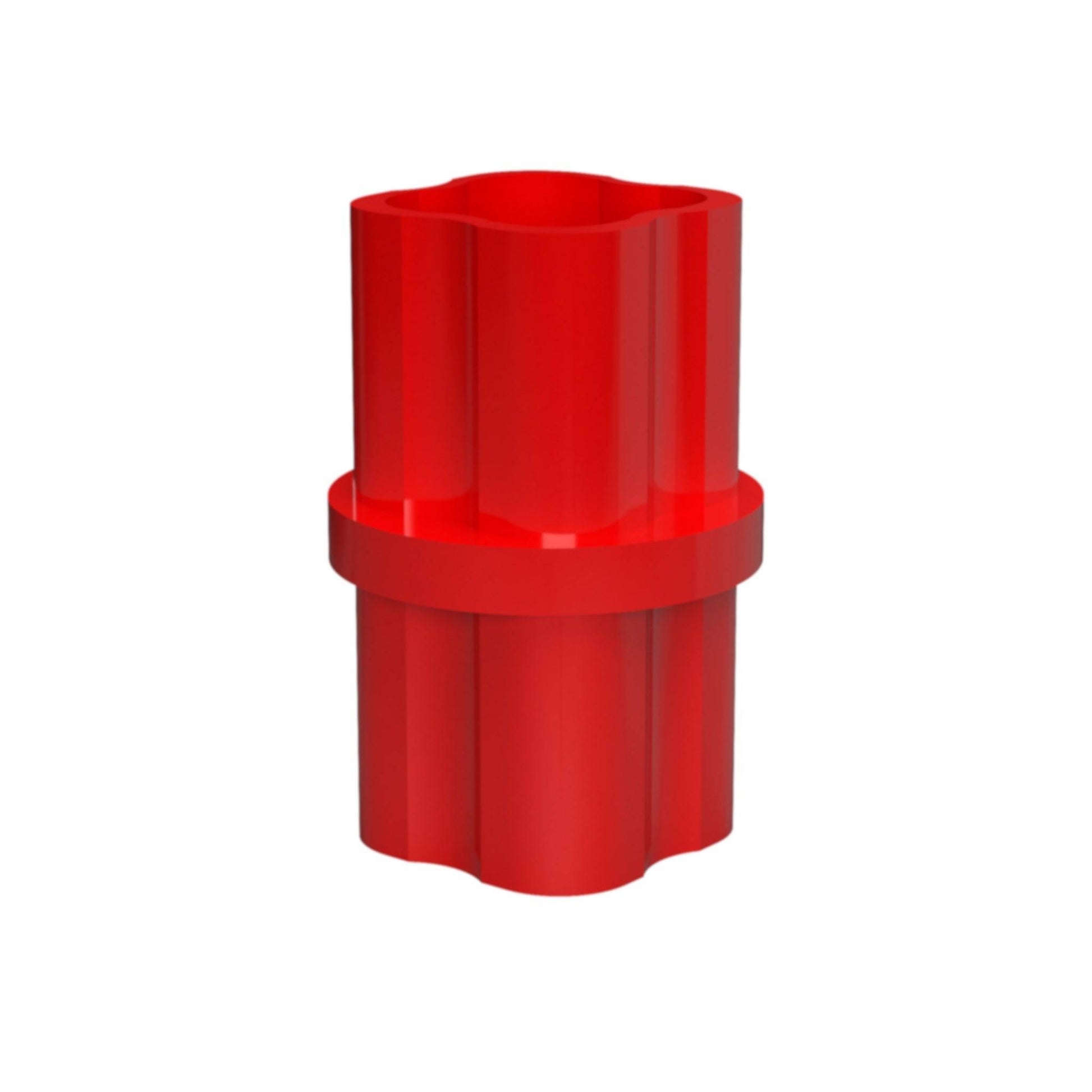 1/2 in. Internal Furniture Grade PVC Coupling - Red - FORMUFIT