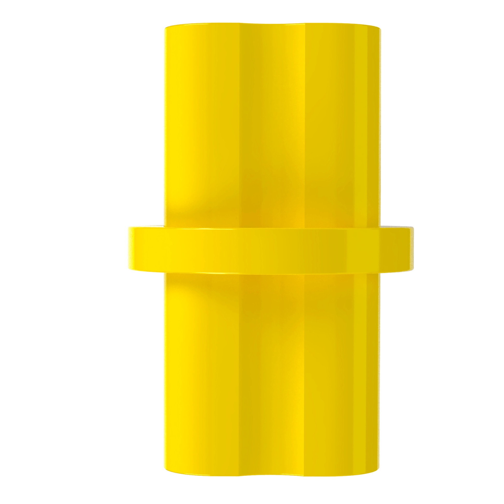 1/2 in. Internal Furniture Grade PVC Coupling - Yellow - FORMUFIT