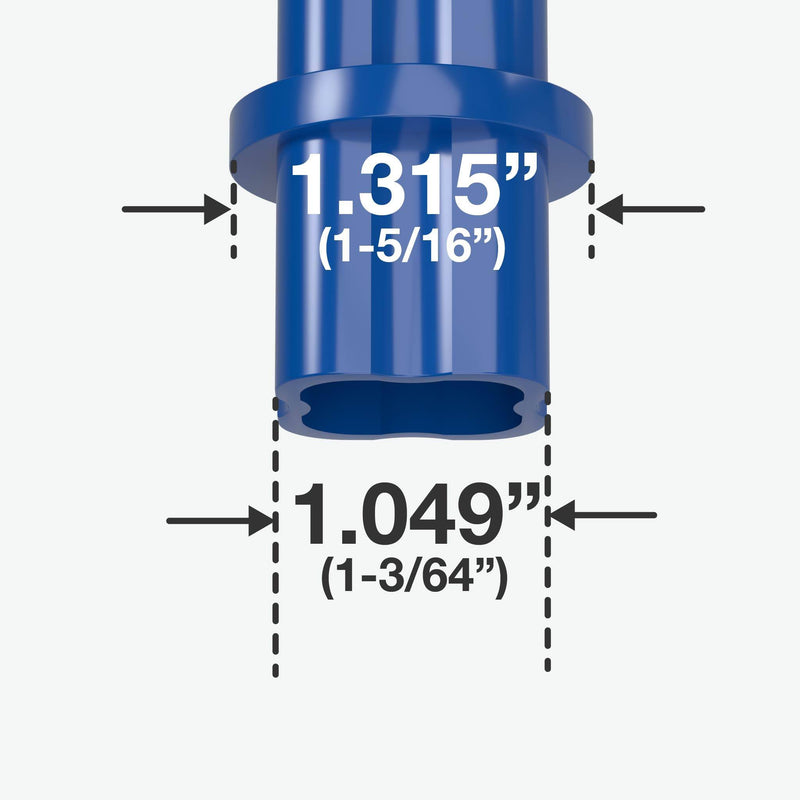 Load image into Gallery viewer, 1 in. Internal Furniture Grade PVC Coupling - Blue - FORMUFIT
