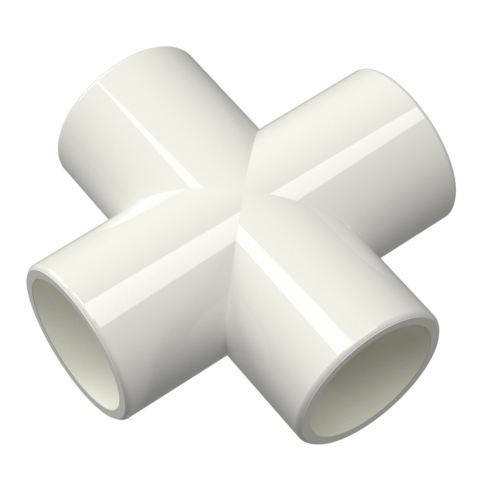Closeout - Cross PVC Fitting - Furniture Grade - FORMUFIT