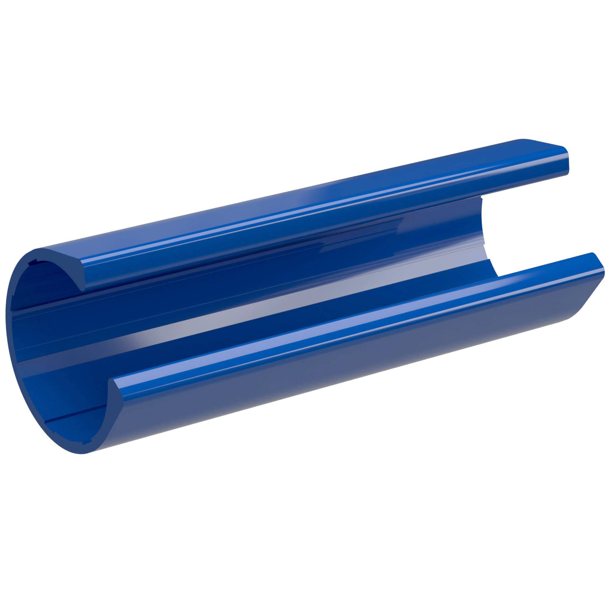 1-1/4 in. x 4 in. PipeClamp PVC Material Snap Clamp - Blue - FORMUFIT