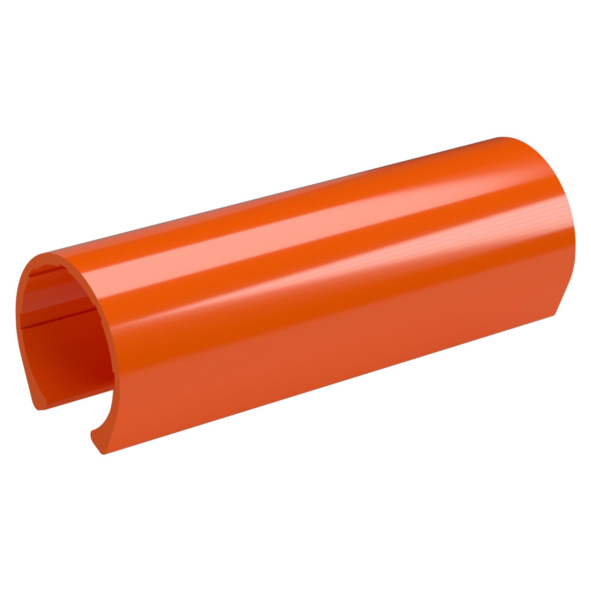 1-1/4 in. x 4 in. PipeClamp PVC Material Snap Clamp - Orange - FORMUFIT