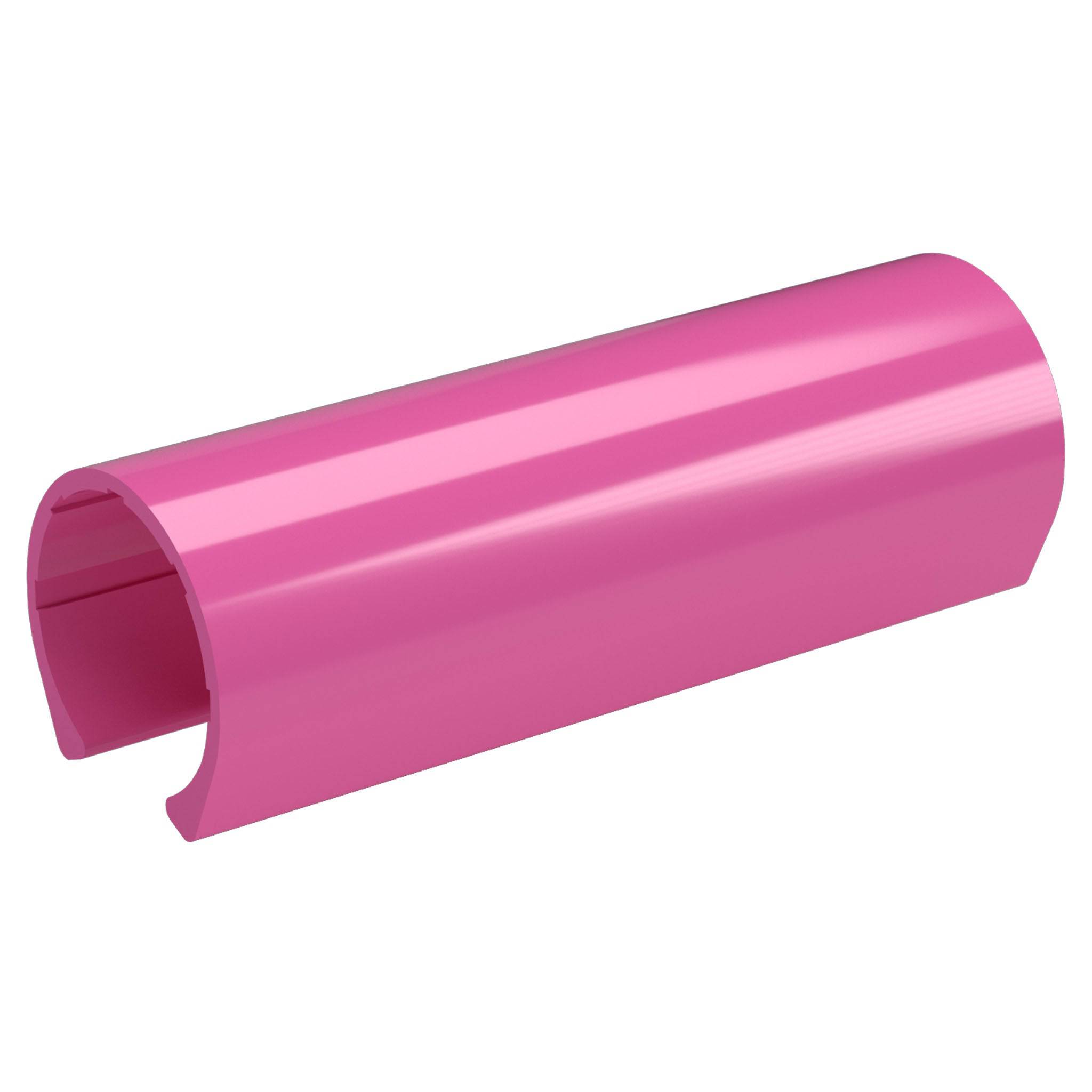 1-1/4 in. x 4 in. PipeClamp PVC Material Snap Clamp - Pink - FORMUFIT