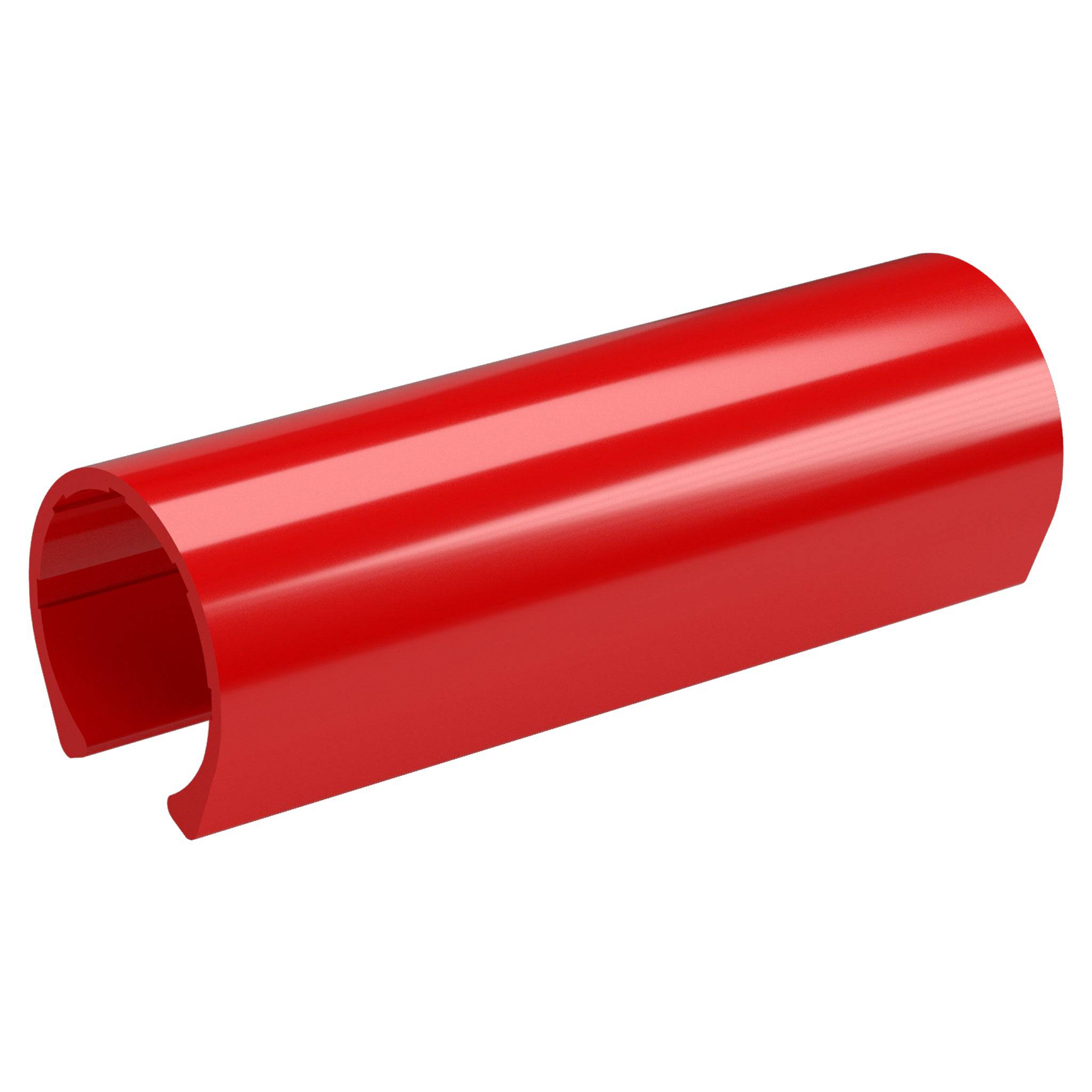 1-1/4 in. x 4 in. PipeClamp PVC Material Snap Clamp - Red - FORMUFIT