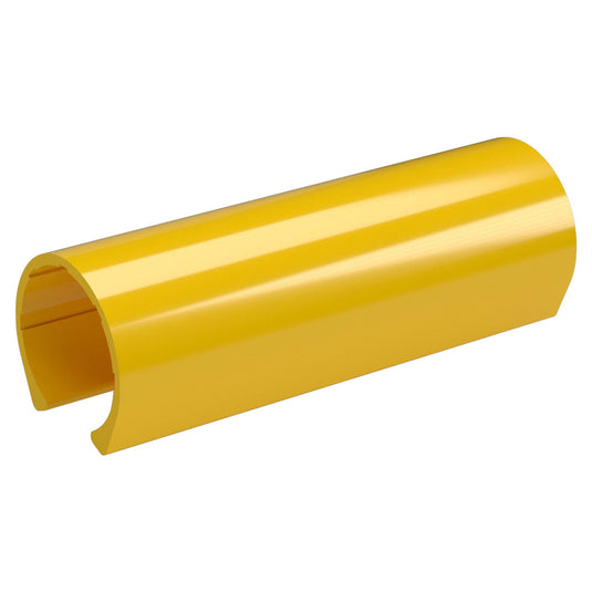1-1/4 in. x 4 in. PipeClamp PVC Material Snap Clamp - Yellow - FORMUFIT