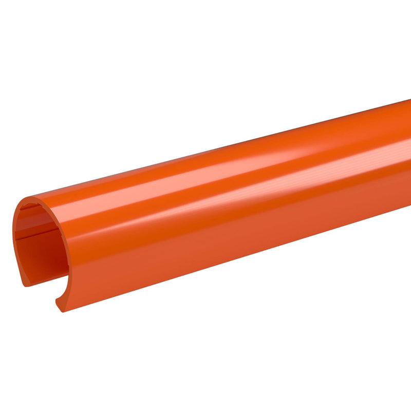 1-1/4 in. x 40 in. PipeClamp PVC Material Snap Clamp - Orange - FORMUFIT