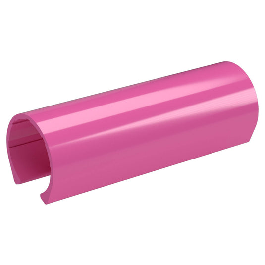 1 in. x 4 in. PipeClamp PVC Material Snap Clamp - Pink - FORMUFIT