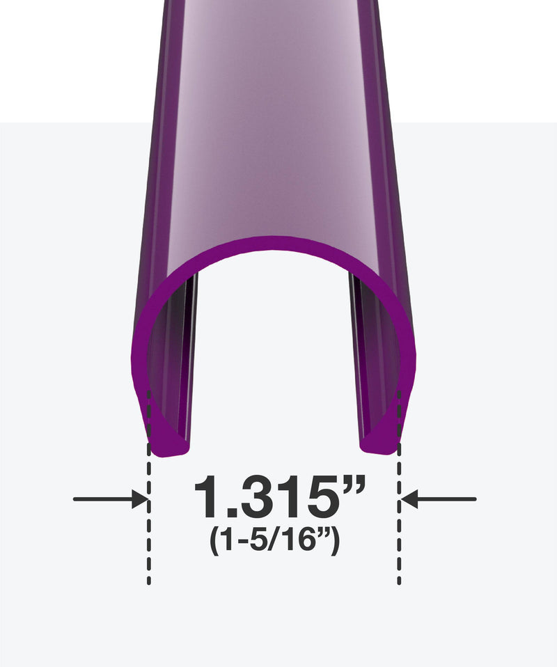 Load image into Gallery viewer, 1 in. x 4 in. PipeClamp PVC Material Snap Clamp - Purple - FORMUFIT
