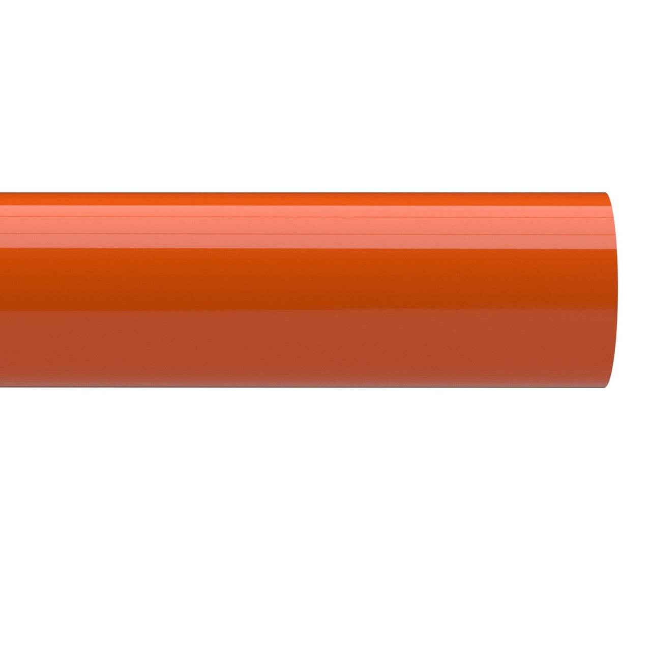 1-1/2 in. Sch 40 Furniture Grade PVC Pipe - Orange - FORMUFIT