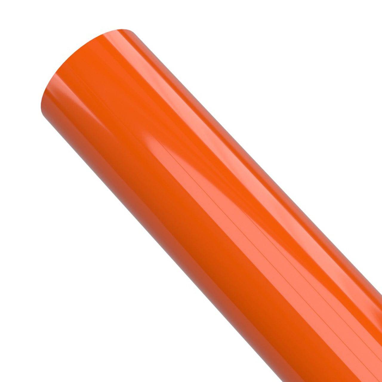 1-1/2 in. Sch 40 Furniture Grade PVC Pipe - Orange - FORMUFIT