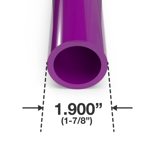 1-1/2 in. Sch 40 Furniture Grade PVC Pipe - Purple - FORMUFIT