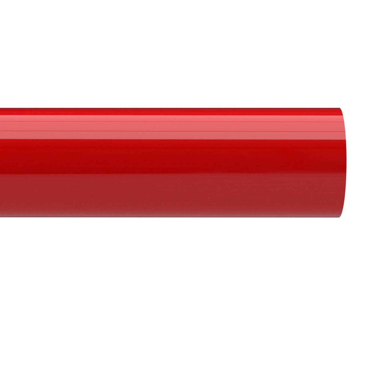 1-1/2 in. Sch 40 Furniture Grade PVC Pipe - Red - FORMUFIT