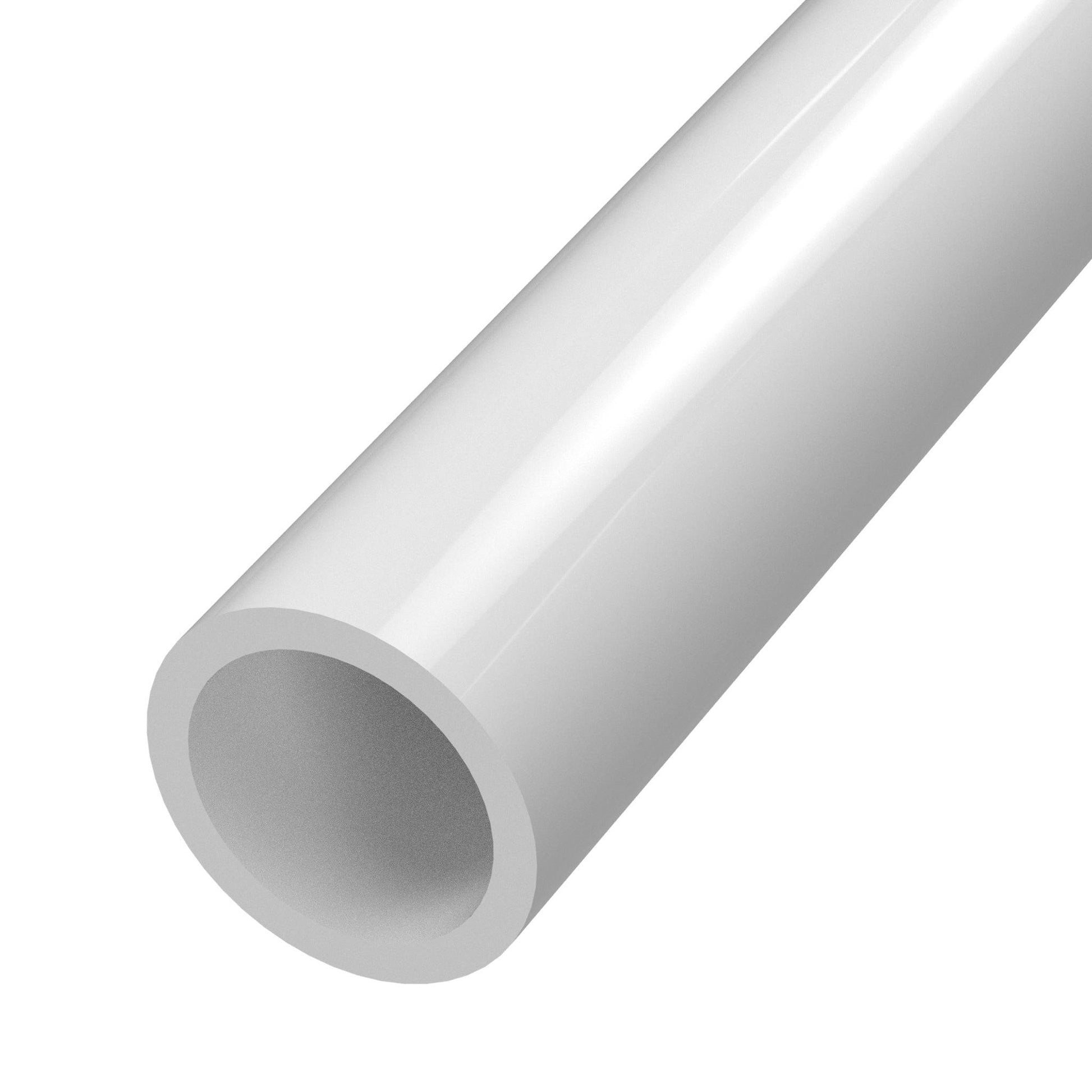 1-1/2 in. Sch 40 Furniture Grade PVC Pipe - White - FORMUFIT