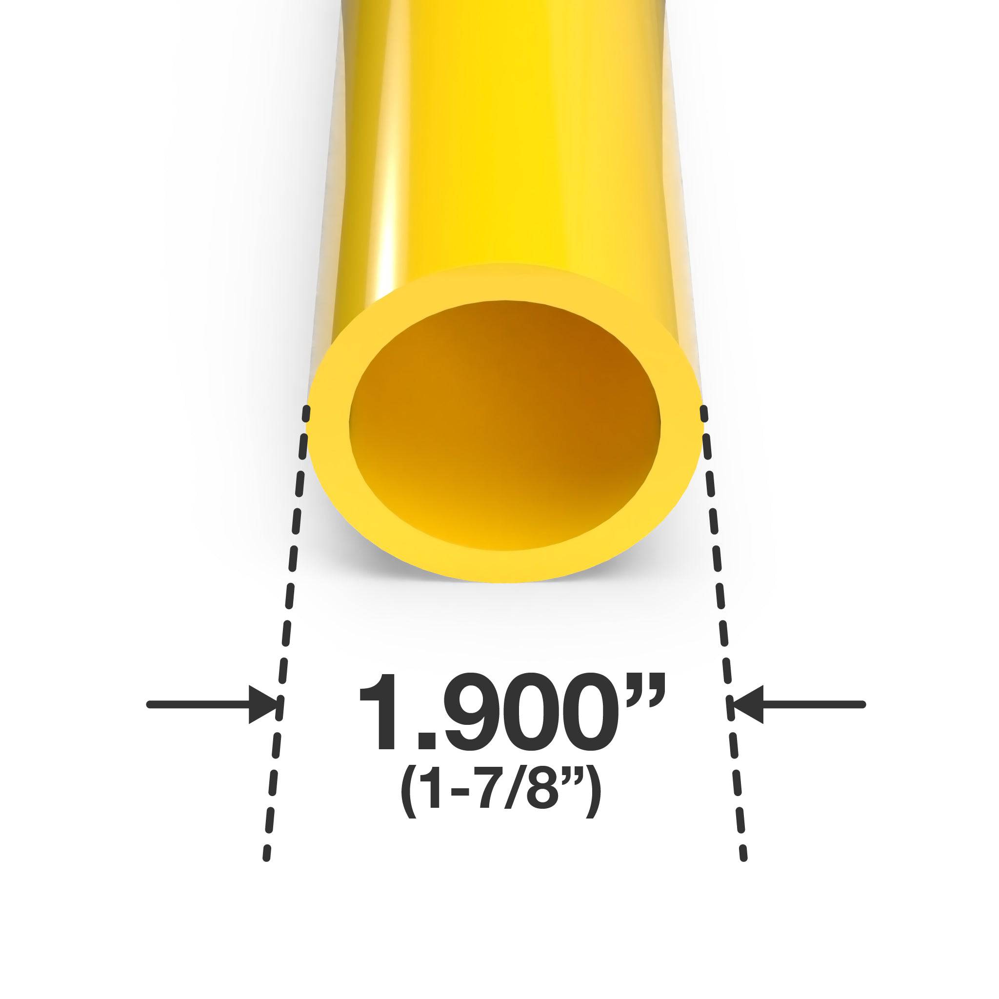 1-1/2 in. Sch 40 Furniture Grade PVC Pipe - Yellow - FORMUFIT