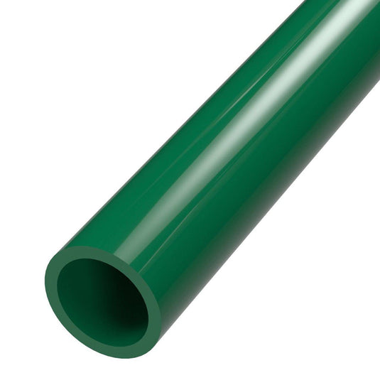 1-1/4 in. Sch 40 Furniture Grade PVC Pipe - Green - FORMUFIT