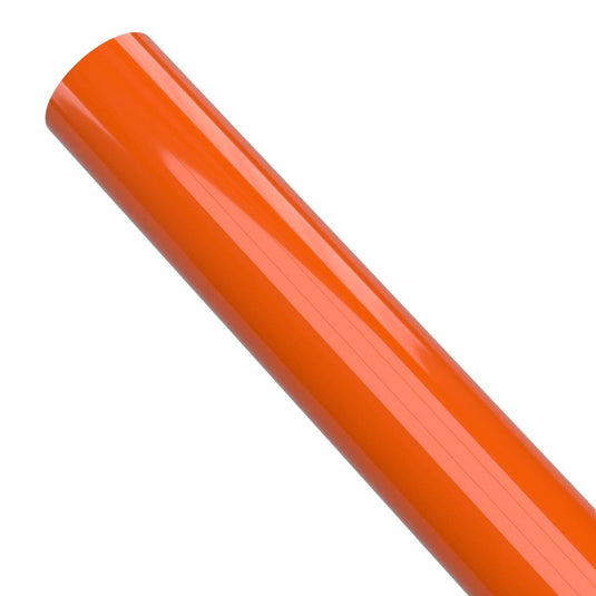1-1/4 in. Sch 40 Furniture Grade PVC Pipe - Orange - FORMUFIT