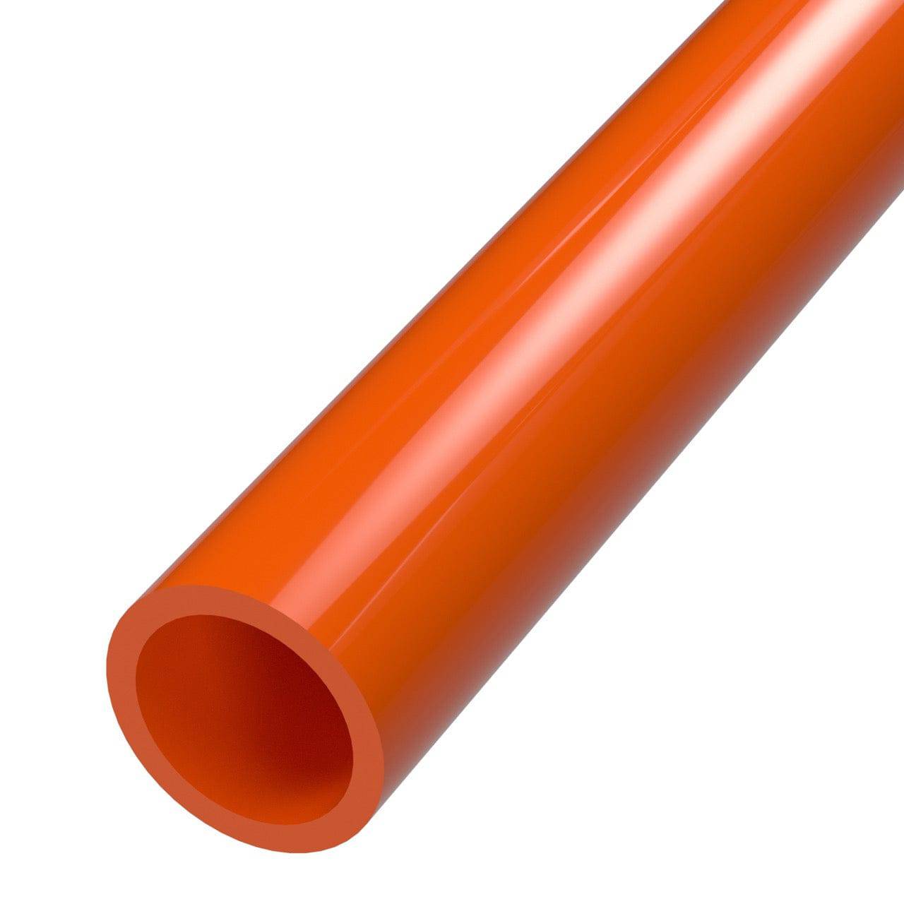 1-1/4 in. Sch 40 Furniture Grade PVC Pipe - Orange - FORMUFIT