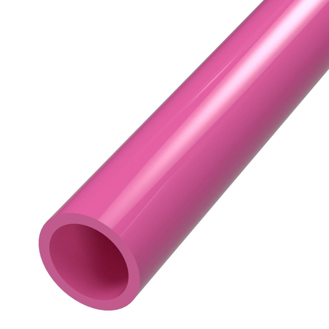 1-1/4 in. Sch 40 Furniture Grade PVC Pipe - Pink - FORMUFIT