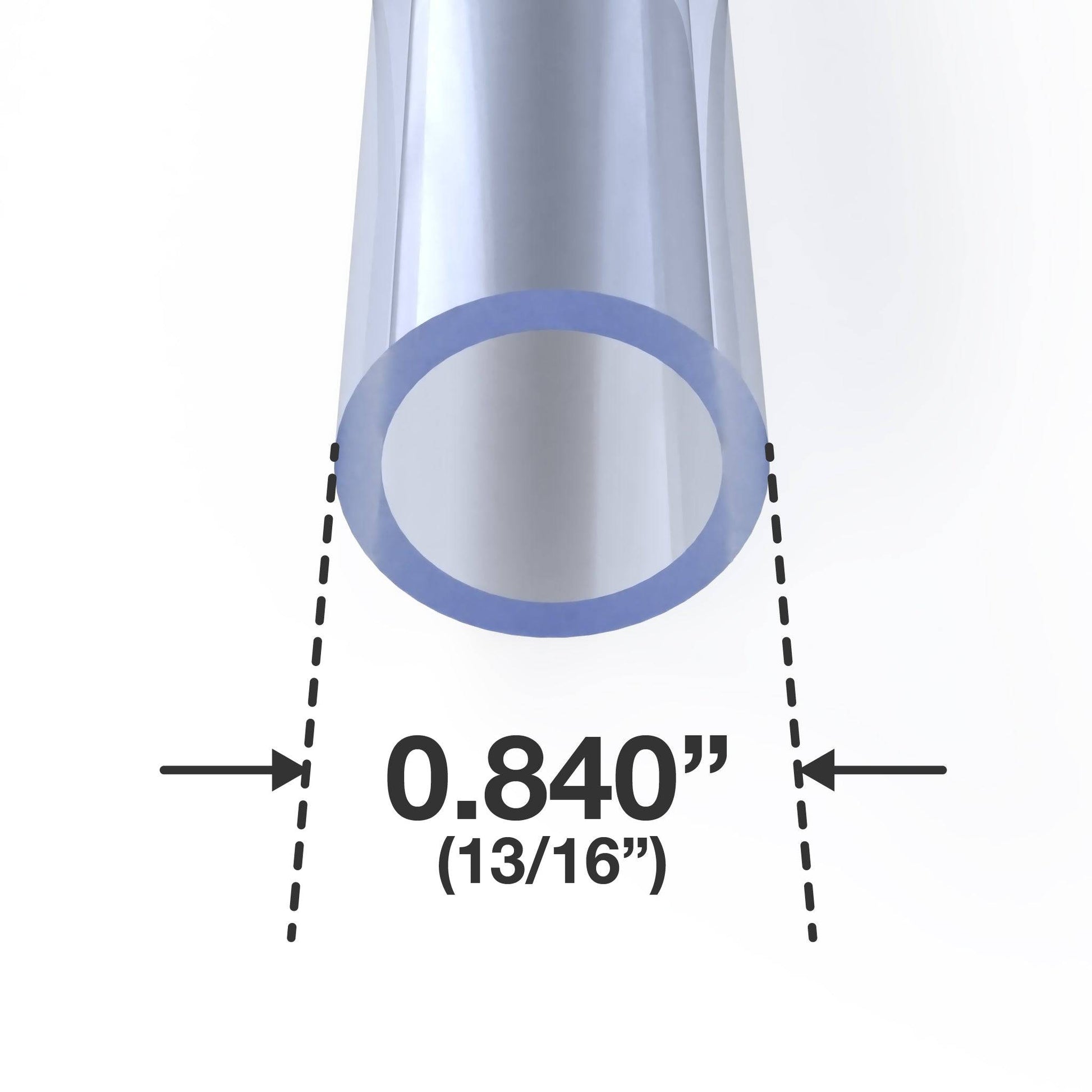 1/2 in. Sch 40 Furniture Grade PVC Pipe - Clear - FORMUFIT